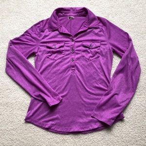 Marmot Allie Long Sleeve Henley Shirt Purple Sz XS